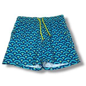 Capelle Clouds Miami Mid-Length Hybrid Short Men's XL Blue Lined Swim Trunks